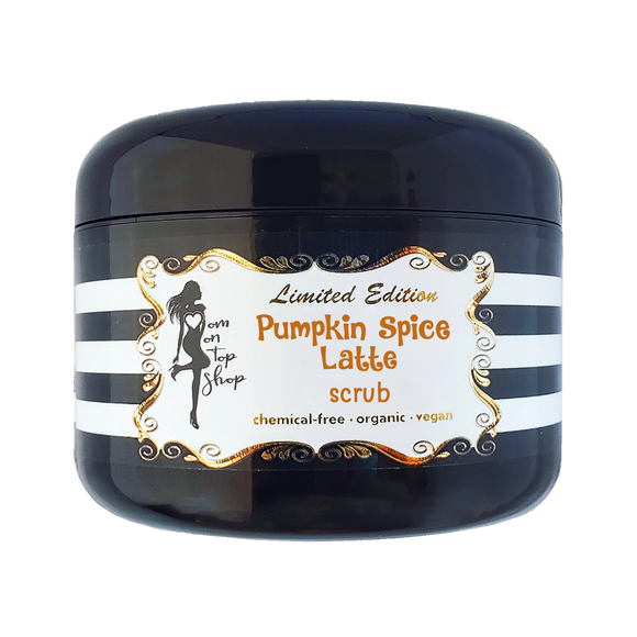 LIMITED EDITION Pumpkin Spice Latte -Organic vegan body butter SCRUB for daily skincare use-also for scars/marks/cellulite & more!