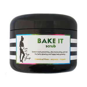 BAKE IT - Butter scrub<br> *During pregnancy<br>*Can prevent new stretch marks while fading old ones! <br>*Anti-itch, organic, vegan, chemical-free