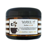 WAKE IT - Butter scrub <br>*Rich, intoxicating skincare <br>*ALSO for with scars/stretch marks/ashy skin/loose skin/cellulite/& more! <br>*Anti-itch, organic, vegan, chemical-free
