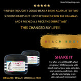 BAKE IT + SHAKE IT - Scrub+Cream <br>*BEST DEAL! <br>*During+after (even DECADES after) pregnancy<br> *Prevent and fade stretch marks, also use for dry skin/loose skin/scars/eczema. <br>*Anti-itch, organic, vegan, chemical-free
