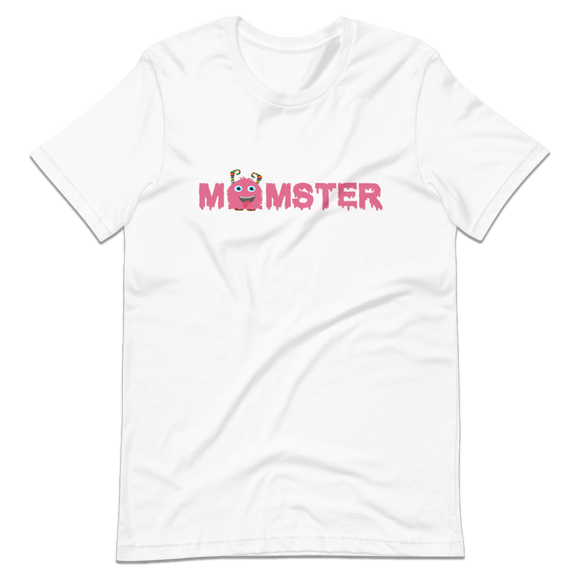 Pink MOMSTER t-shirt - A humorous daily reminder that a 