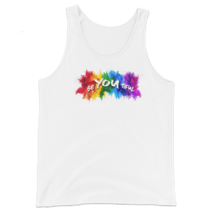 BeYOUtiful Unisex Tank Top - A lightweight and comfy tank top to remind yourself and others to BE YOURSELF, as our uniqueness is what makes us special!