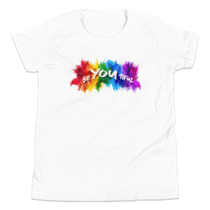 BeYOUtiful YOUTH Short Sleeve Tee - A lightweight and comfy shirt to remind your kiddo and others to BE YOURSELF, as our uniqueness is what makes us special!